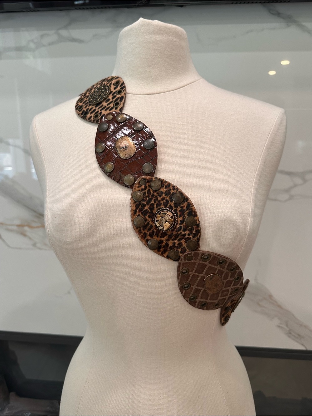 Vintage Leatherock Fringe Wrap Belt